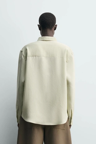 Рубашка свободного кроя в полоску