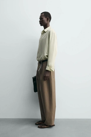 Рубашка свободного кроя в полоску