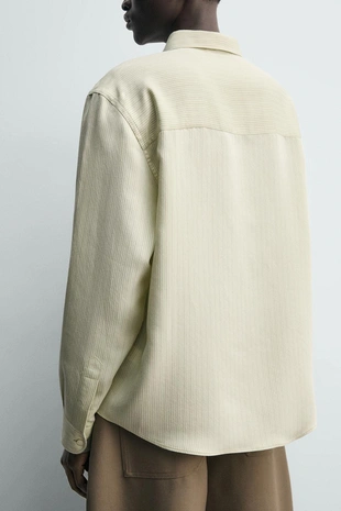 Рубашка свободного кроя в полоску- Заказать в России