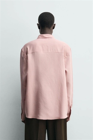 Рубашка свободного кроя в полоску