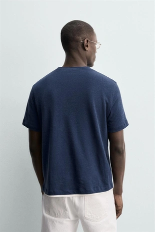 Футболка из льна и хлопка