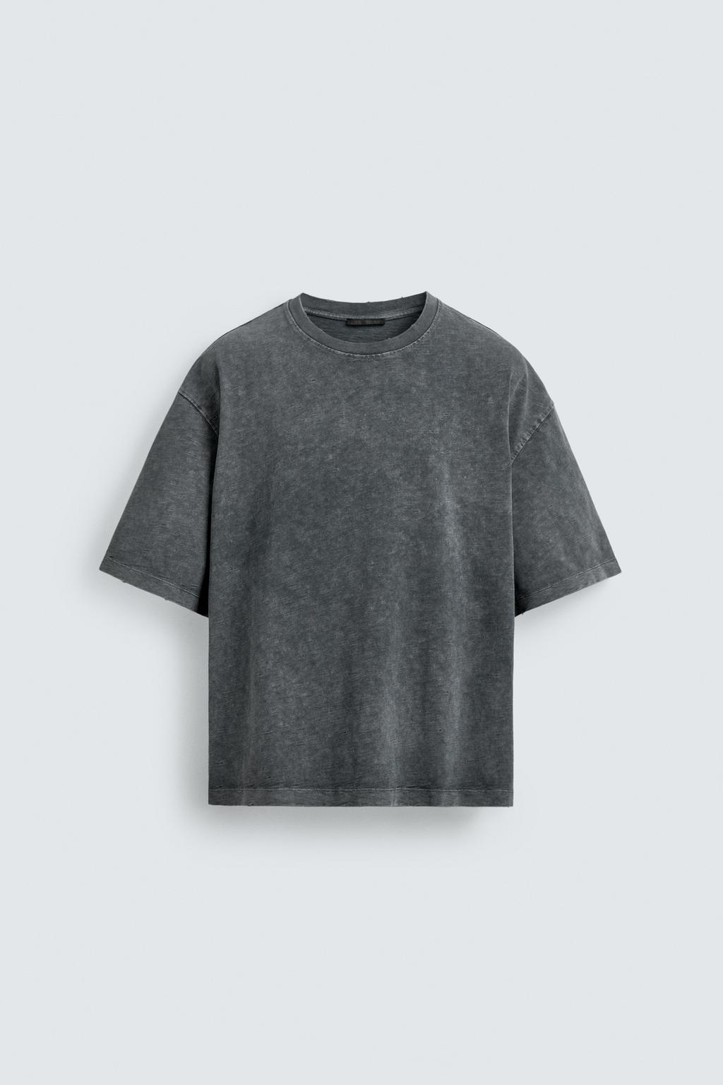 ФУТБОЛКА RELAXED FIT С ЭФФЕКТОМ ПОТЕРТОСТИ