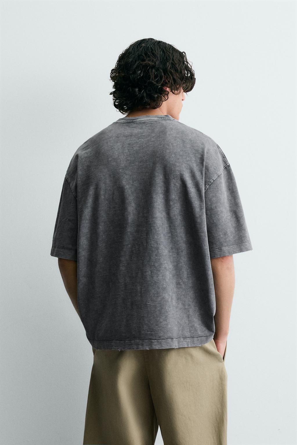 ФУТБОЛКА RELAXED FIT С ЭФФЕКТОМ ПОТЕРТОСТИ