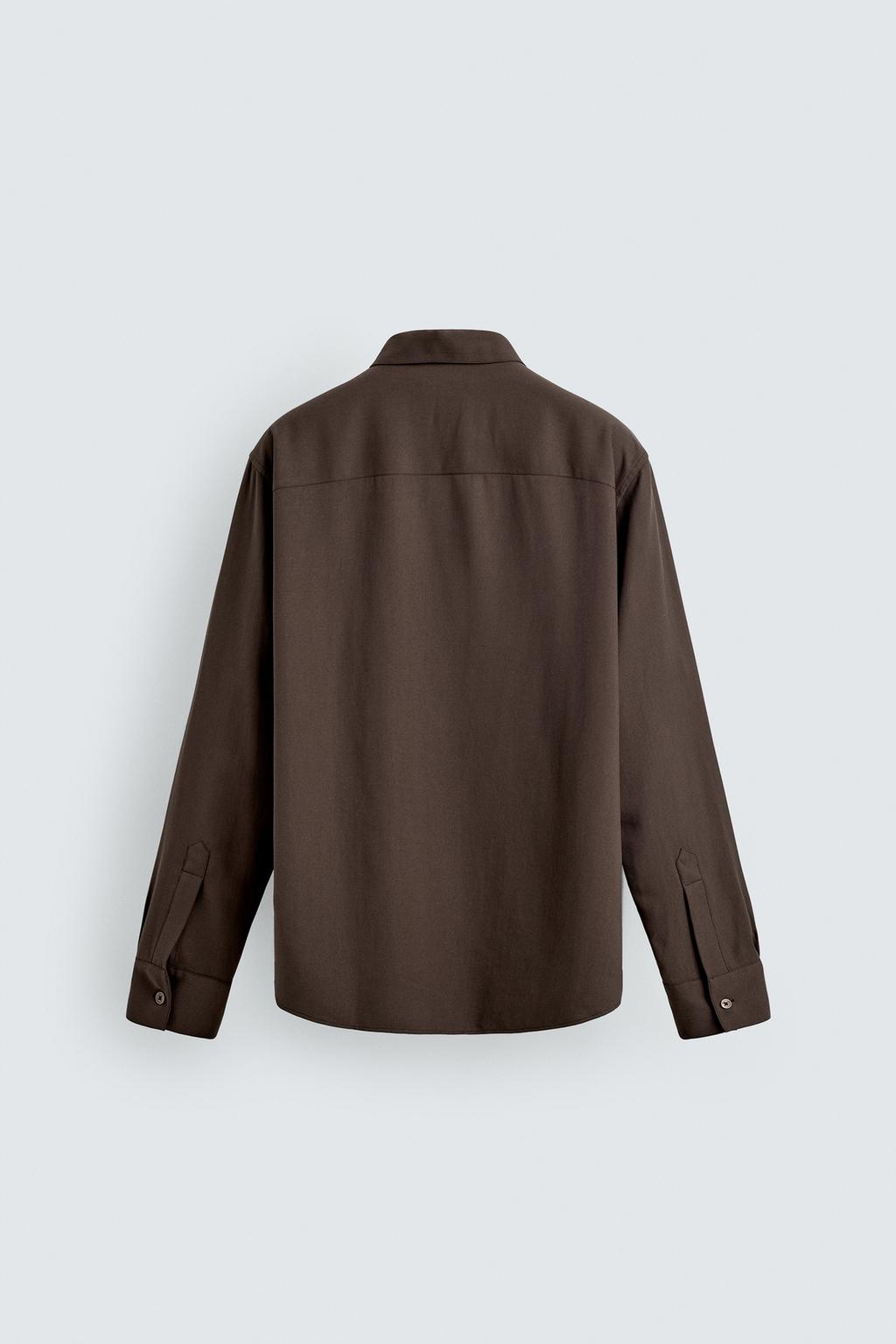 РУБАШКА RELAXED FIT ИЗ СТРУЯЩЕЙСЯ ТКАНИ