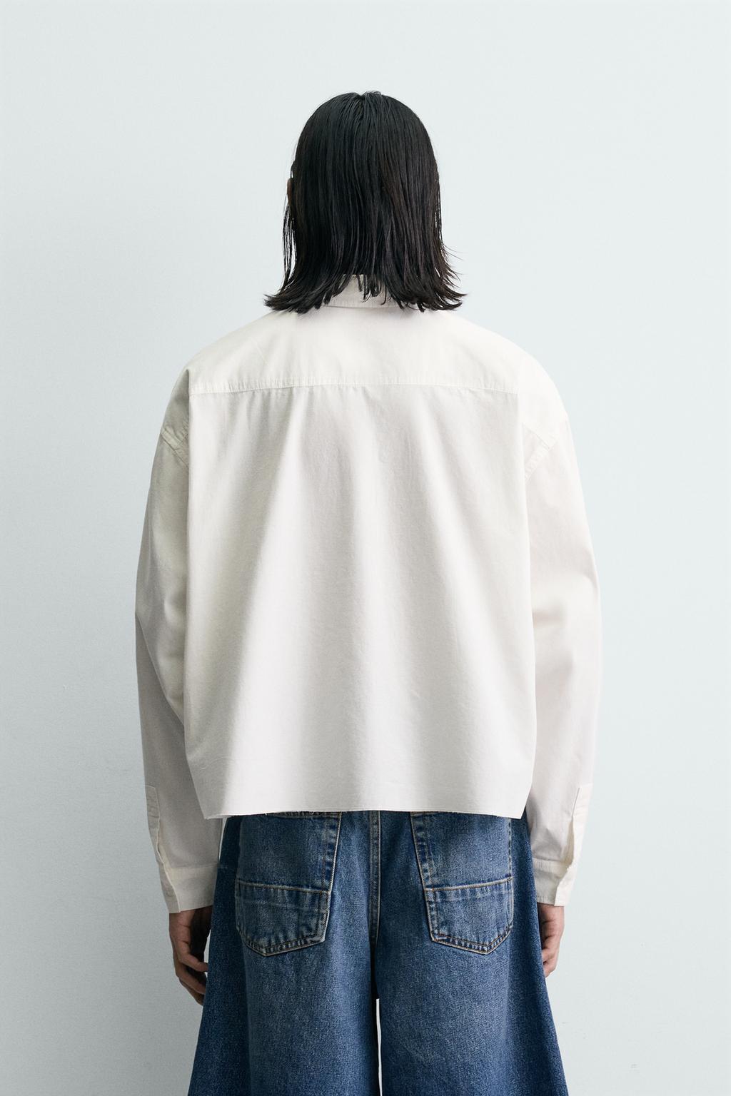 РУБАШКА BOXY FIT С ЭФФЕКТОМ ПОТЕРТОСТИ