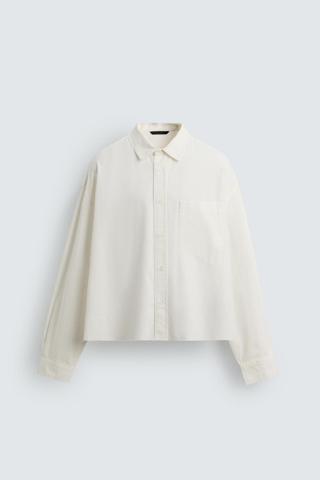 РУБАШКА BOXY FIT С ЭФФЕКТОМ ПОТЕРТОСТИ