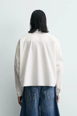 Рубашка Boxy Fit с эффектом потертости