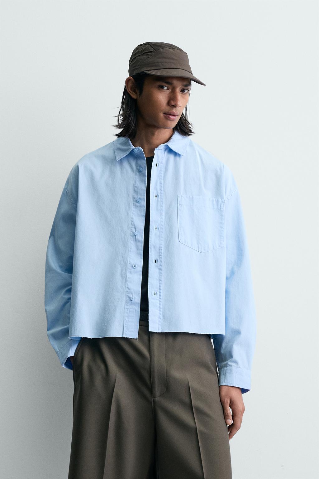 РУБАШКА BOXY FIT С ЭФФЕКТОМ ПОТЕРТОСТИ