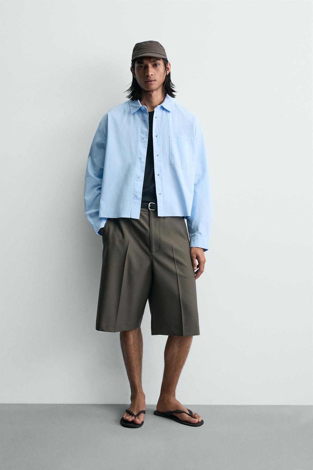 РУБАШКА BOXY FIT С ЭФФЕКТОМ ПОТЕРТОСТИ