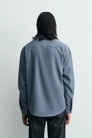 Рубашка Relaxed Fit из струящейся ткани- Заказать в России