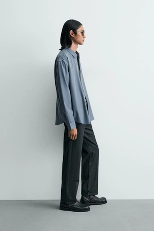 Рубашка Relaxed Fit из струящейся ткани- Заказать в России