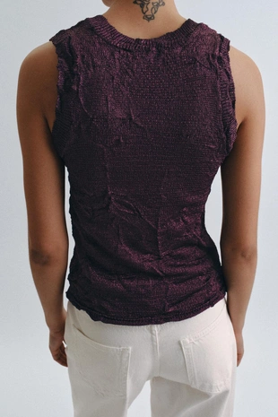 Топ из жатого трикотажа- Заказать в России