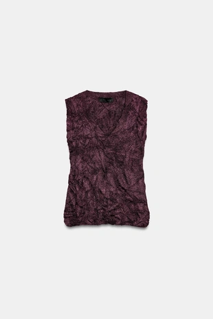 Топ из жатого трикотажа- Заказать в России