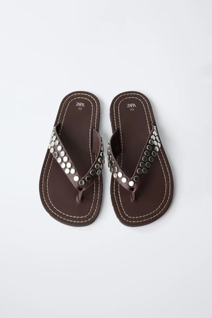 Сандалии с заклепками- Заказать в России