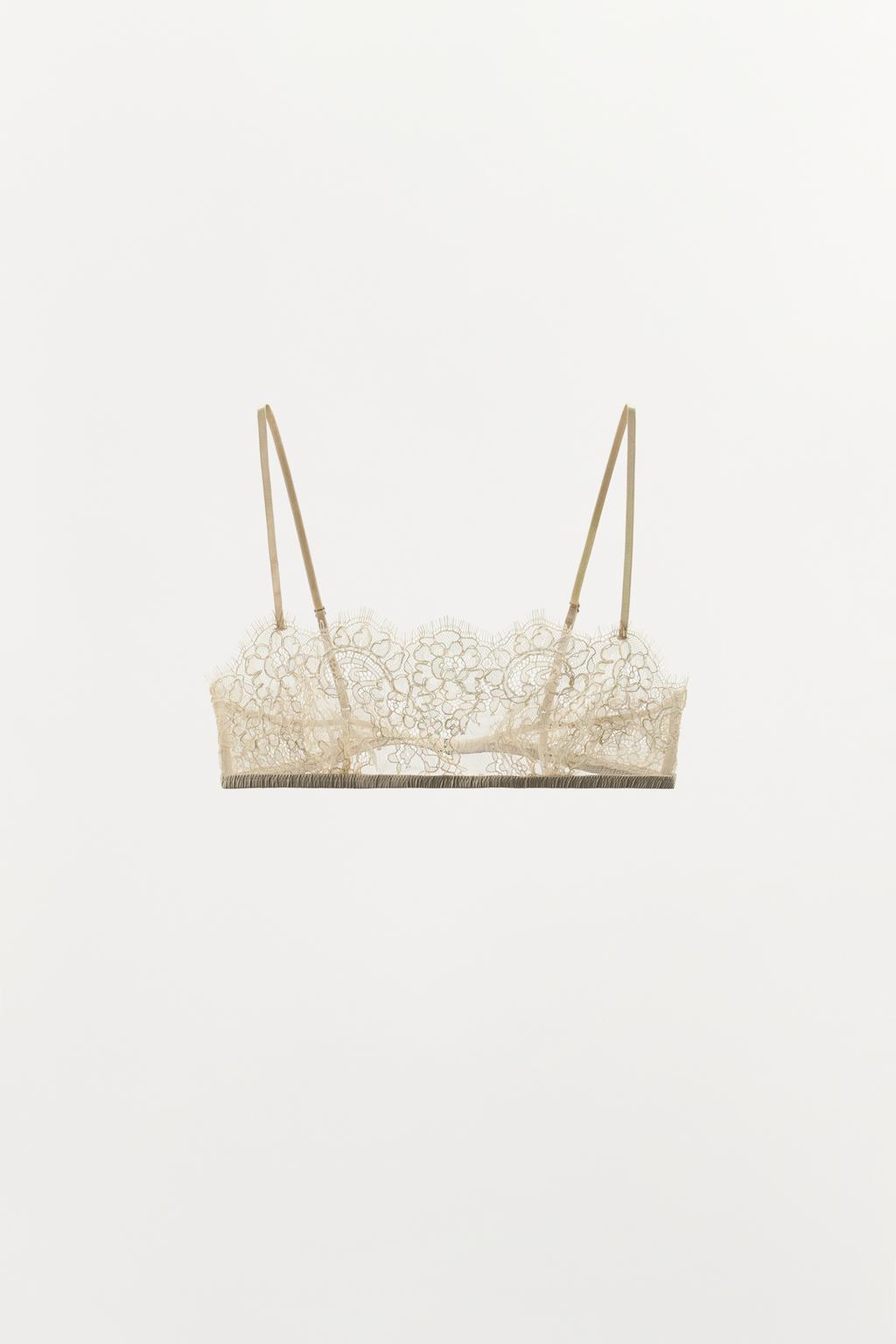 БРАЛЕТТ БАНДО ИЗ КРУЖЕВА С ЦВЕТОЧНОЙ ВЫШИВКОЙ