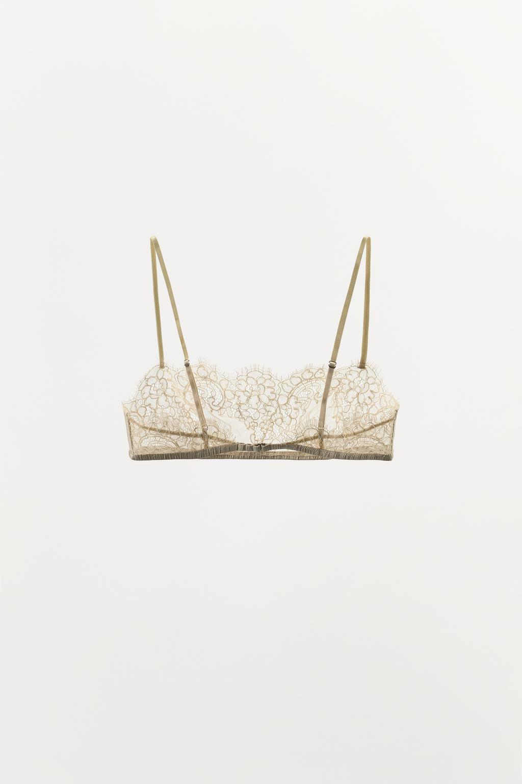 БРАЛЕТТ БАНДО ИЗ КРУЖЕВА С ЦВЕТОЧНОЙ ВЫШИВКОЙ