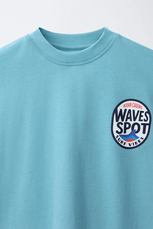 Футболка с принтом серфинга- Заказать в России