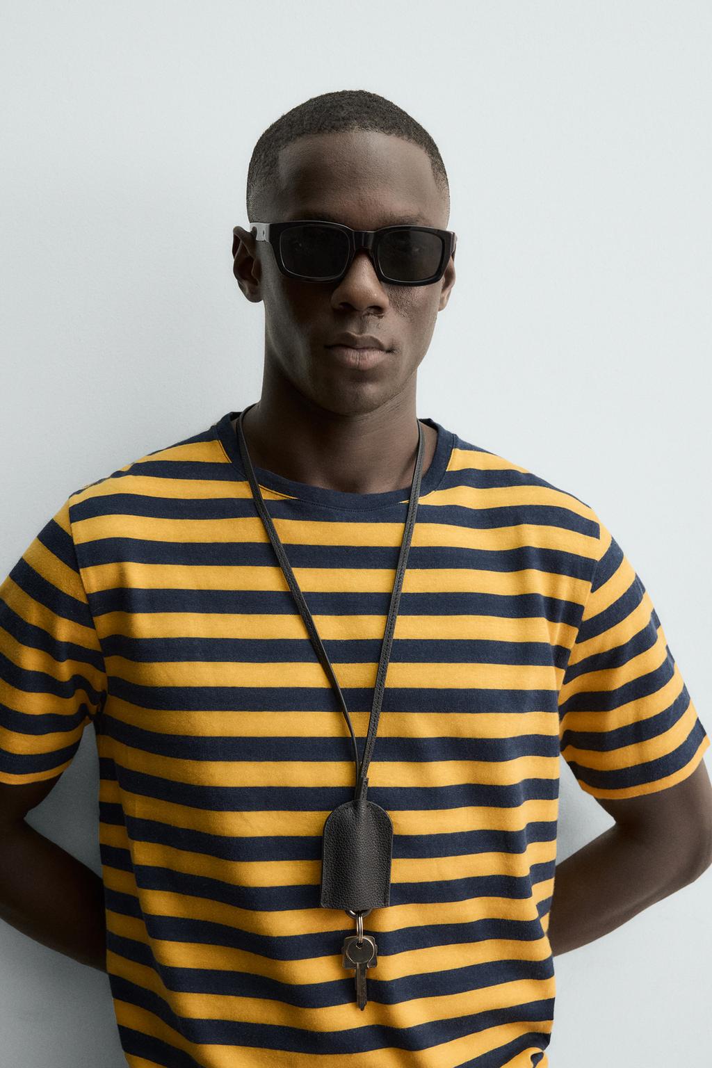 ФУТБОЛКА ИЗ ЛЬНА И ХЛОПКА В ПОЛОСКУ