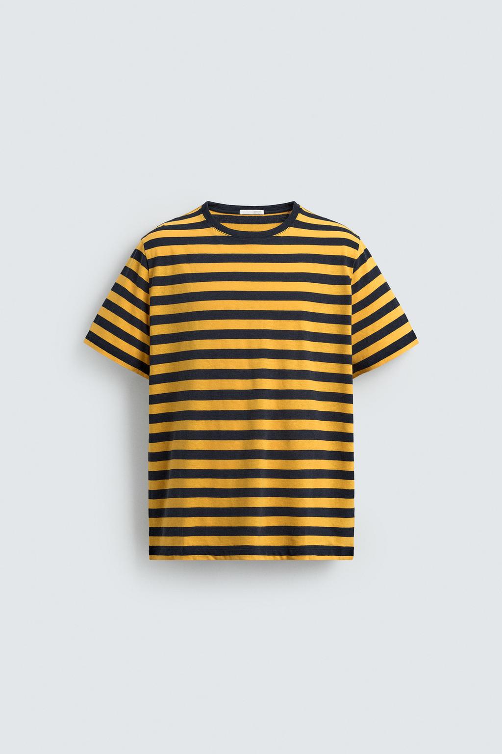 ФУТБОЛКА ИЗ ЛЬНА И ХЛОПКА В ПОЛОСКУ