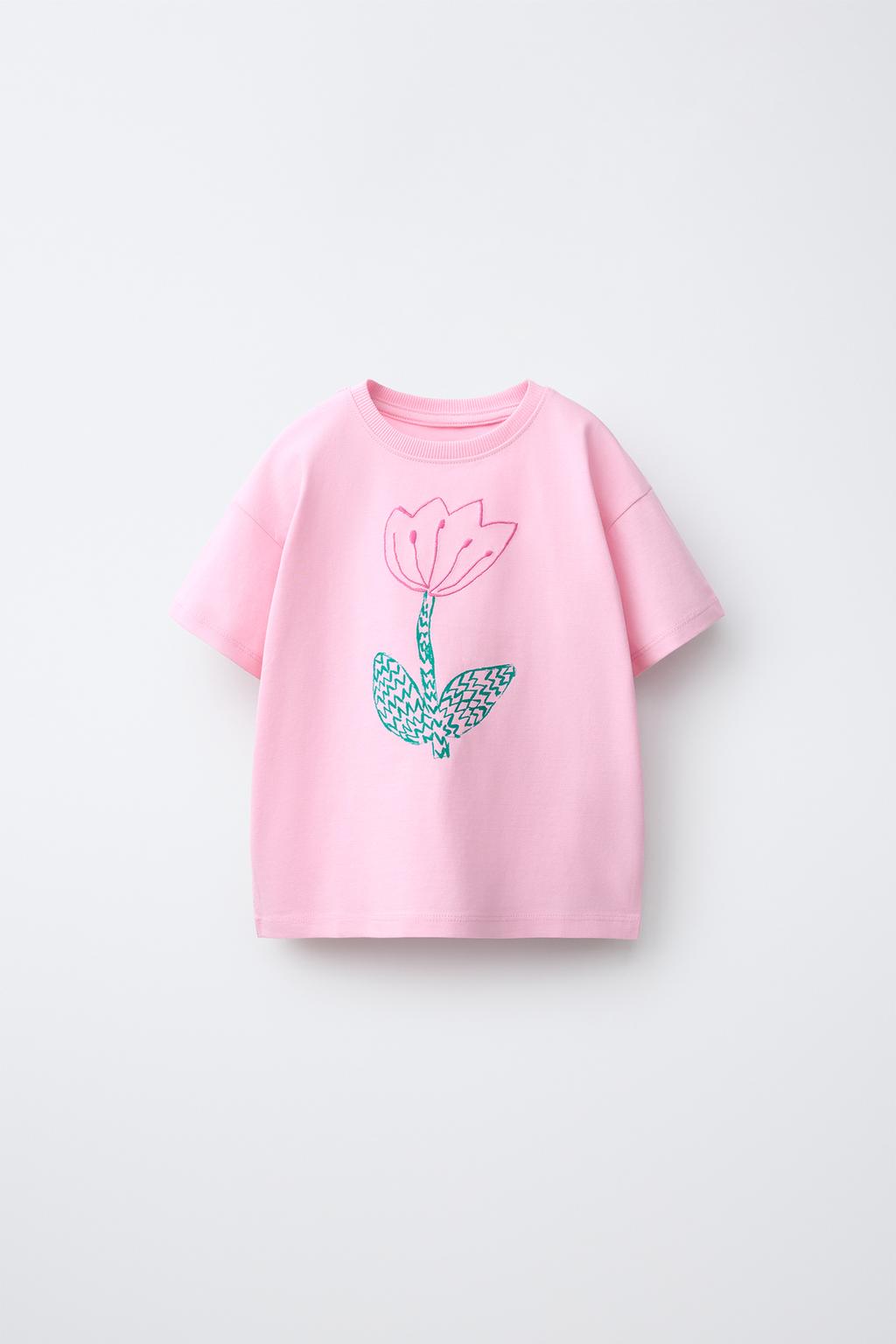 ФУТБОЛКА С ПРИНТОМ И ВЫШИВКОЙ ФРУКТОВ