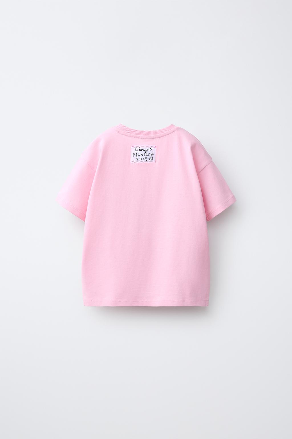 ФУТБОЛКА С ПРИНТОМ И ВЫШИВКОЙ ФРУКТОВ