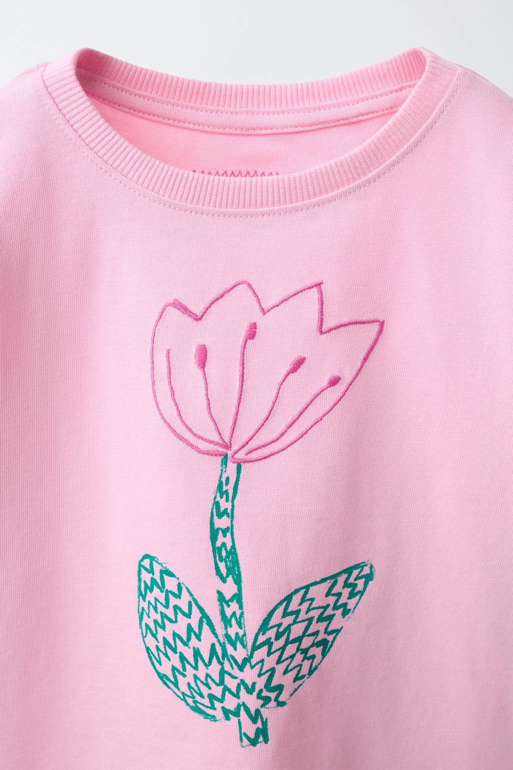 ФУТБОЛКА С ПРИНТОМ И ВЫШИВКОЙ ФРУКТОВ