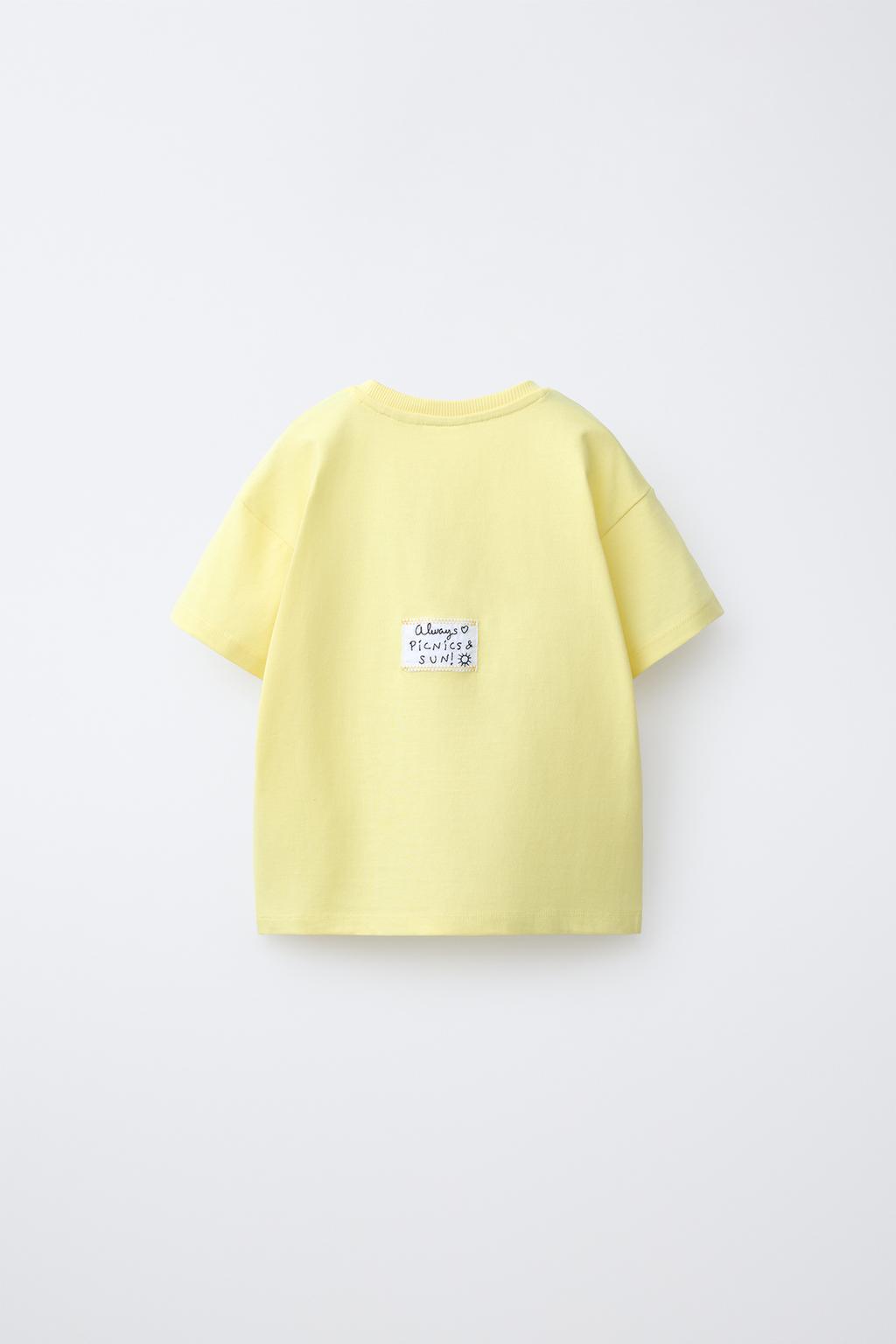 ФУТБОЛКА С ПРИНТОМ И ВЫШИВКОЙ ФРУКТОВ