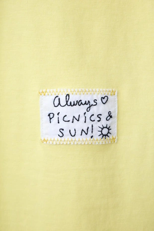 Футболка с принтом и вышивкой фруктов