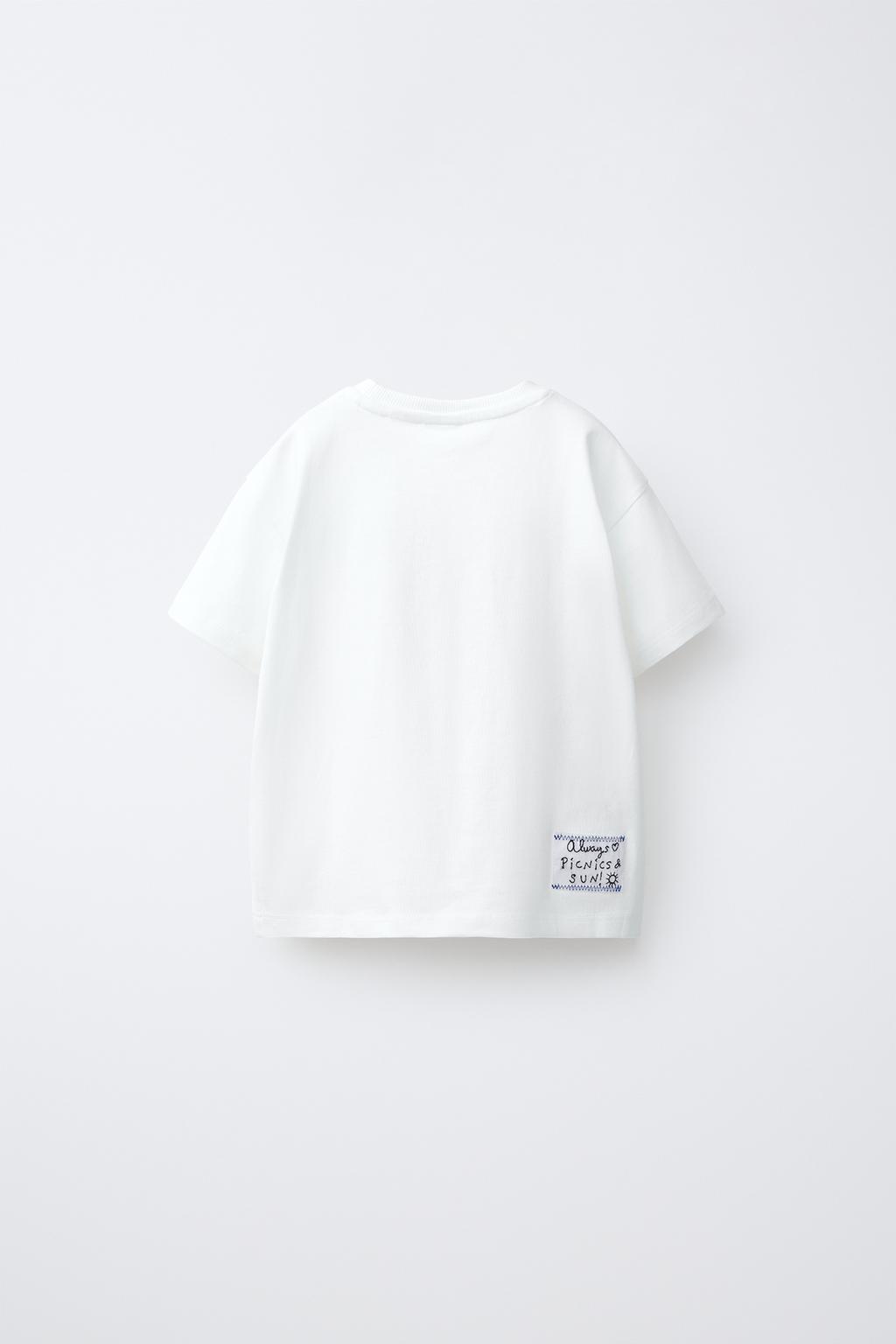 ФУТБОЛКА С ФРУКТОВЫМ ПРИНТОМ И ВЫШИВКОЙ