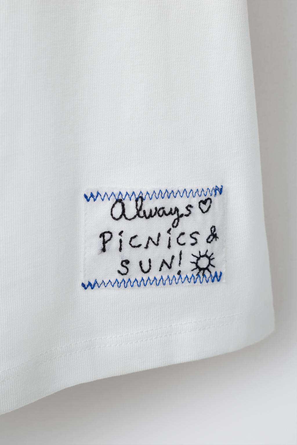 ФУТБОЛКА С ФРУКТОВЫМ ПРИНТОМ И ВЫШИВКОЙ