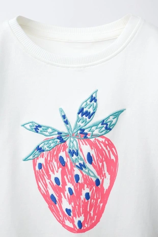 Футболка с фруктовым принтом и вышивкой- Заказать в России