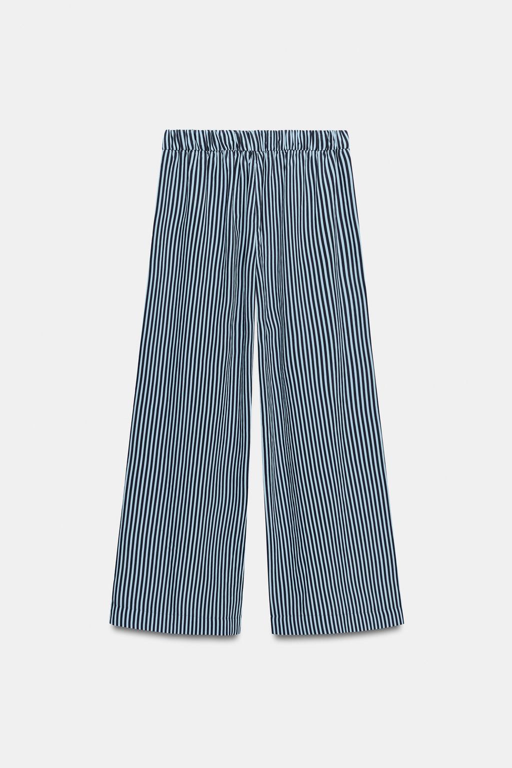 БРЮКИ WIDE-LEG В ПОЛОСКУ — ZW COLLECTION