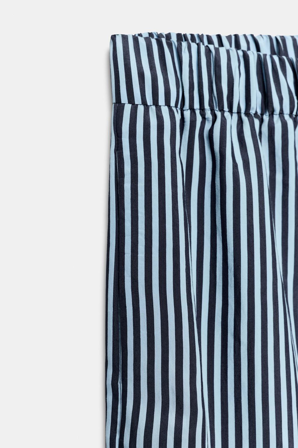 БРЮКИ WIDE-LEG В ПОЛОСКУ — ZW COLLECTION