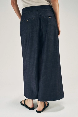 Брюки-кюлоты с хлястиком- Заказать в России