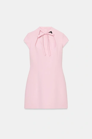 Короткое платье с завязками- Заказать в России