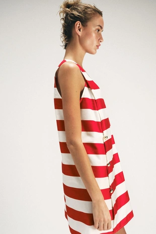 Мини-платье в полоску- Заказать в России
