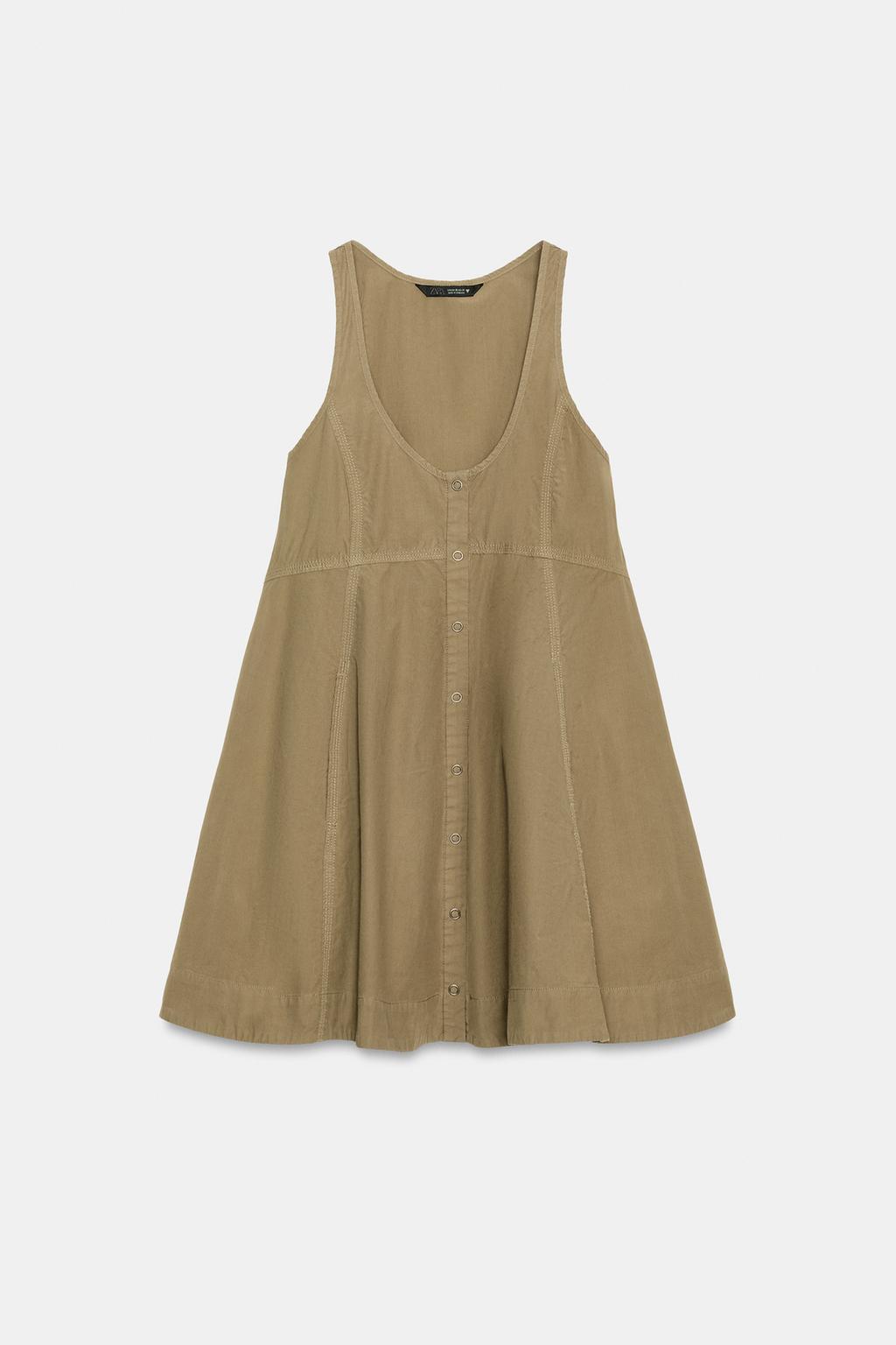 МИНИ-ПЛАТЬЕ ИЗ ВЫСТИРАННОГО ПОПЛИНА