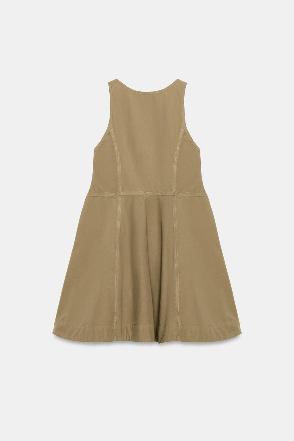 МИНИ-ПЛАТЬЕ ИЗ ВЫСТИРАННОГО ПОПЛИНА