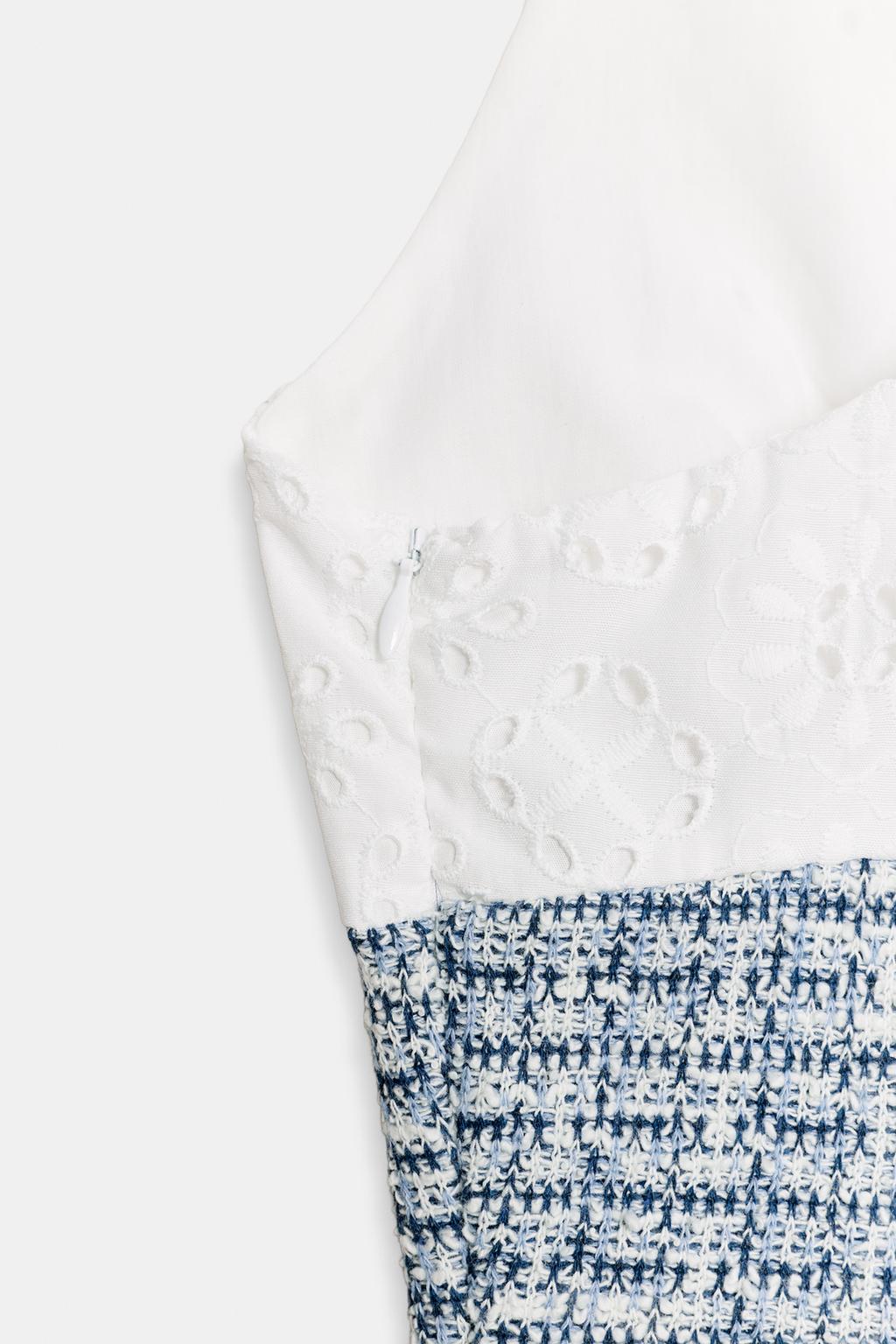 КОМБИНИРОВАННОЕ ПЛАТЬЕ ИЗ РЕЛЬЕФНОЙ ТКАНИ