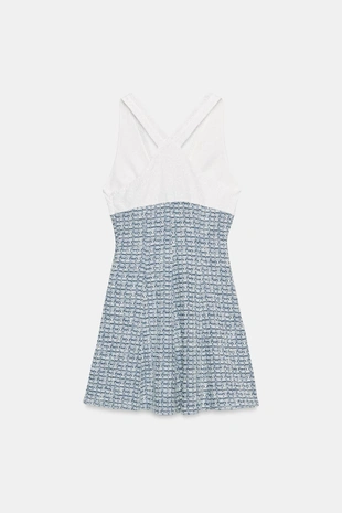 Комбинированное платье из рельефной ткани- Заказать в России