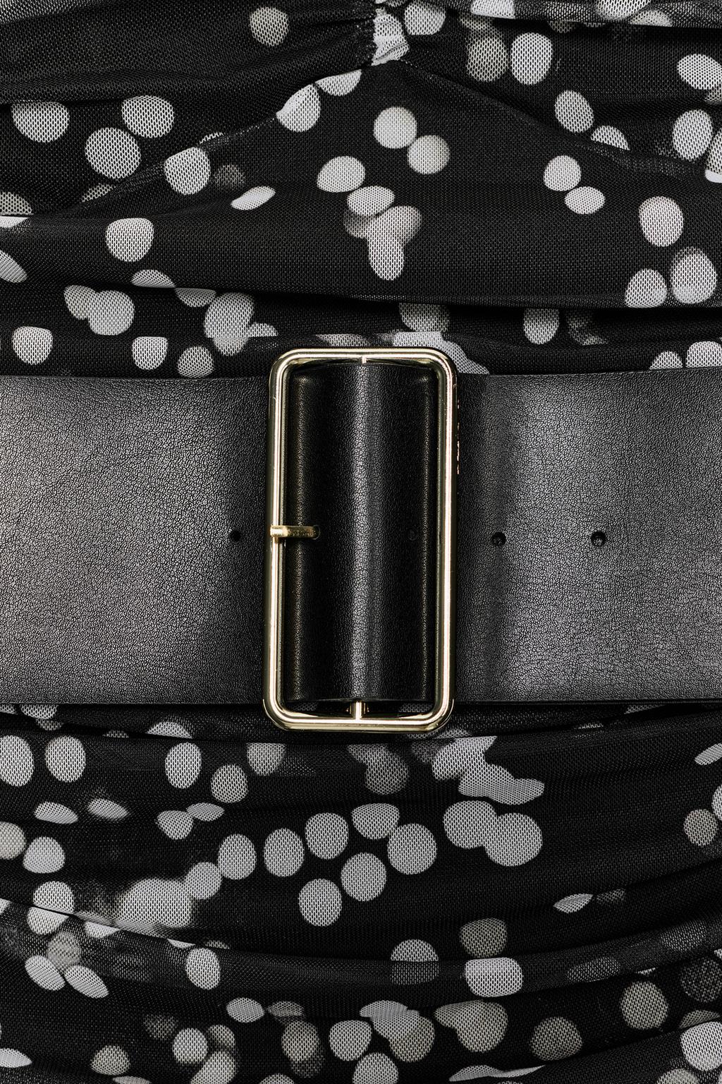 ПЛАТЬЕ В ГОРОШЕК С ПОЯСОМ