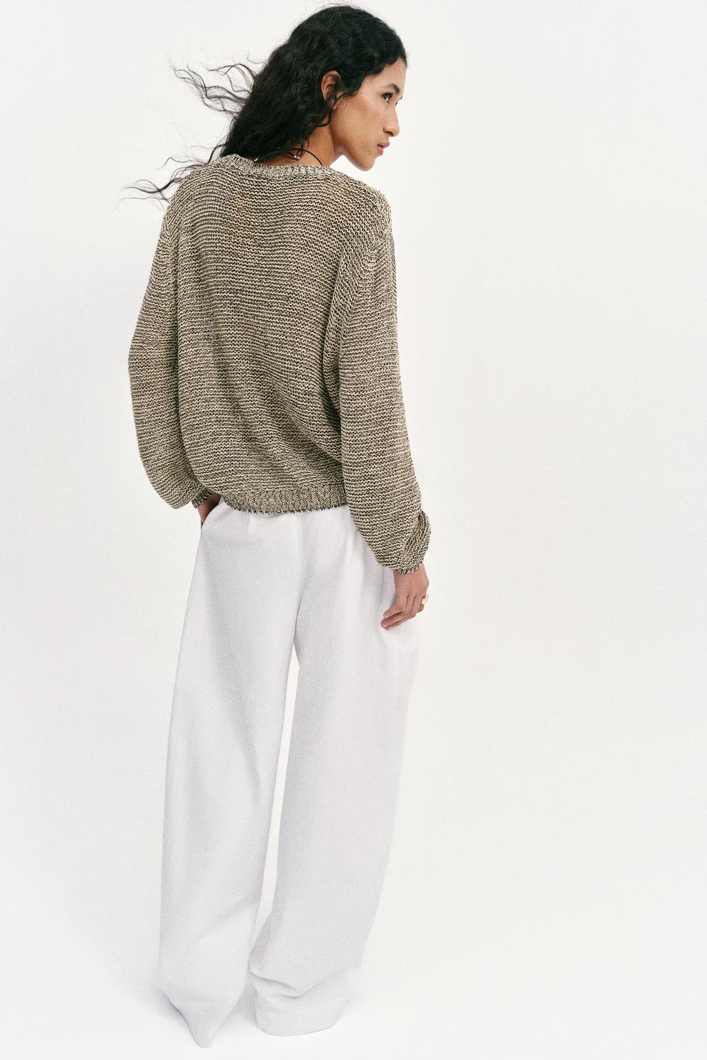 ДЖЕМПЕР ИЗ ТРИКОТАЖА С МЕТАЛЛИЗИРОВАННОЙ НИТЬЮ