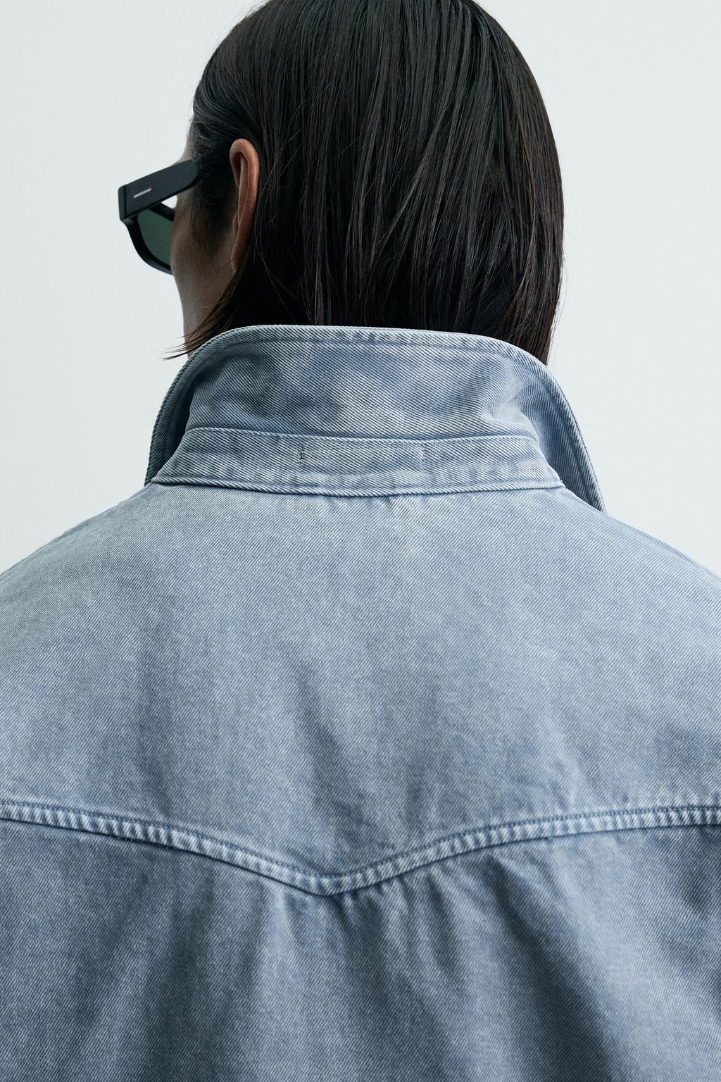 УКОРОЧЕННАЯ КУРТКА С ЭФФЕКТОМ ПОТЕРТОСТИ