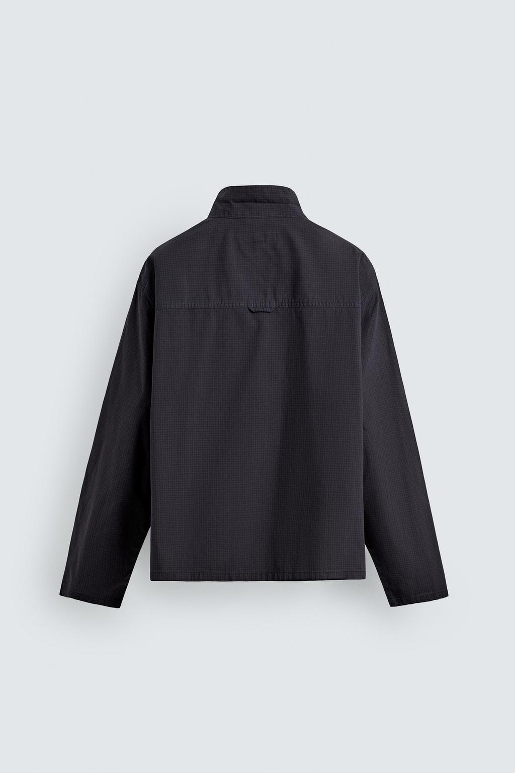 РУБАШКА RELAXED FIT В КЛЕТКУ НА МОЛНИИ