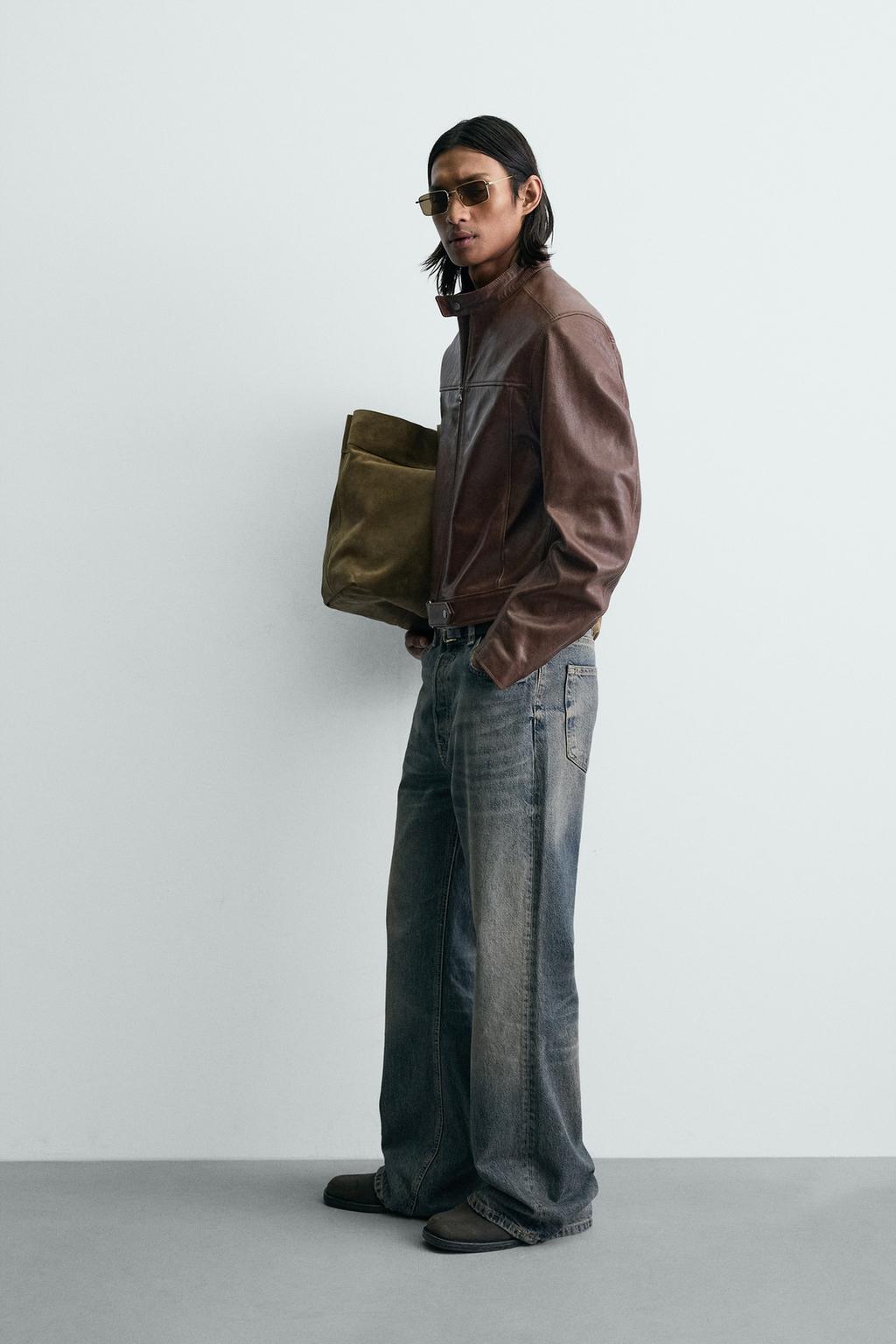 УКОРОЧЕННАЯ КОЖАНАЯ КУРТКА