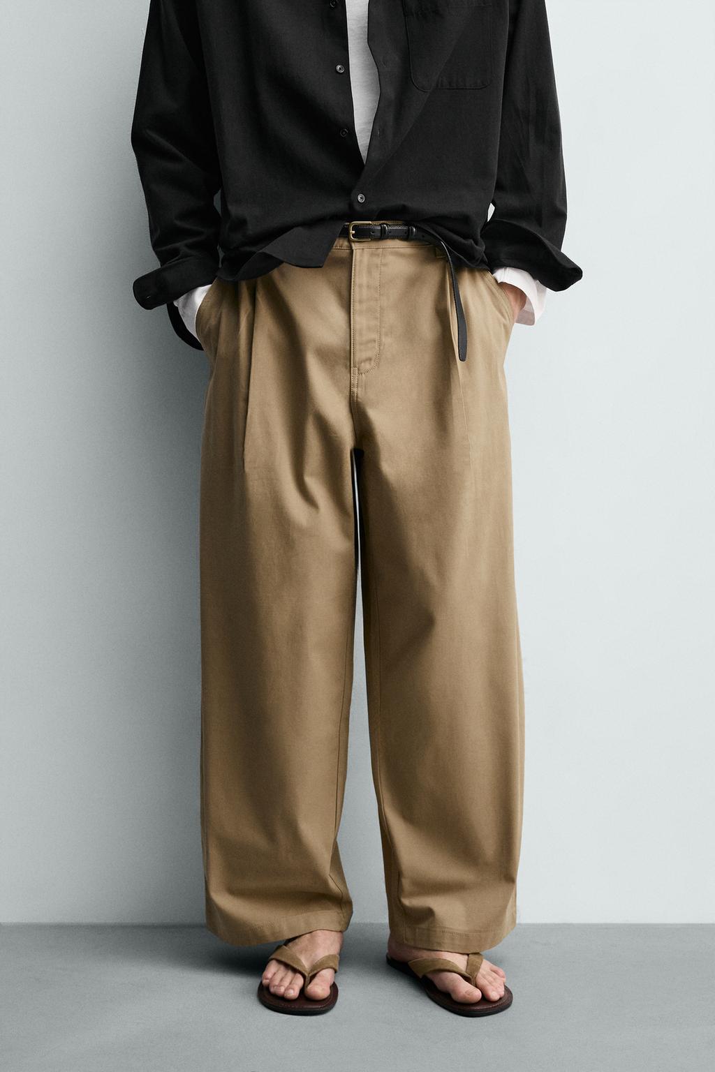 БРЮКИ WIDE FIT СО СКЛАДКАМИ