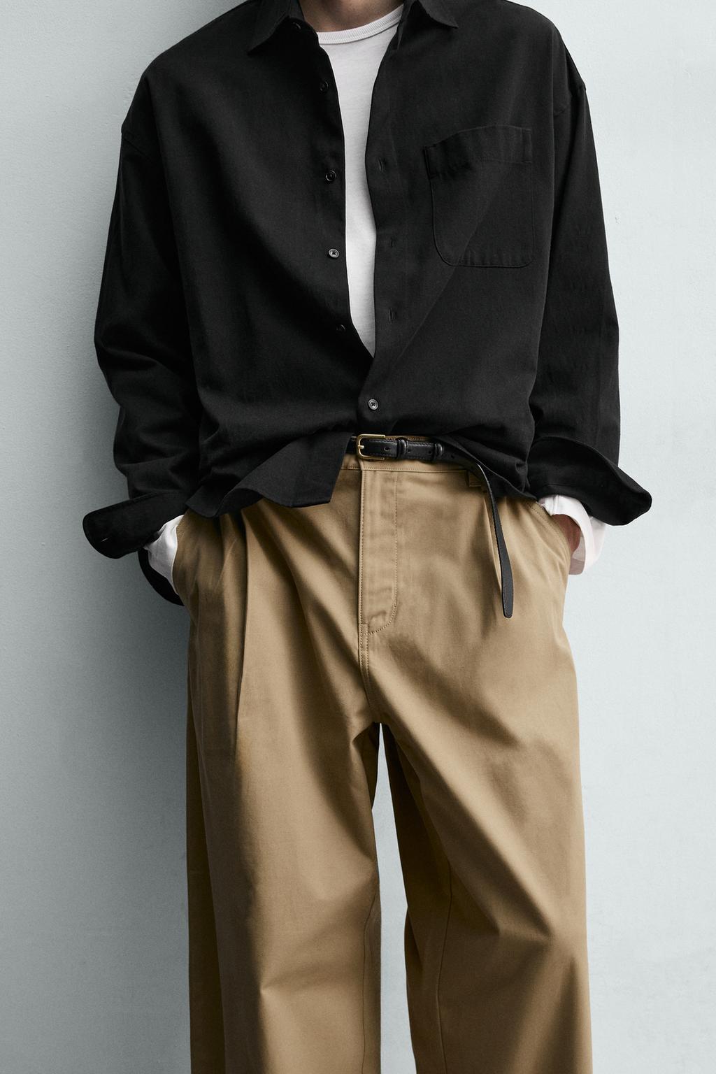 БРЮКИ WIDE FIT СО СКЛАДКАМИ