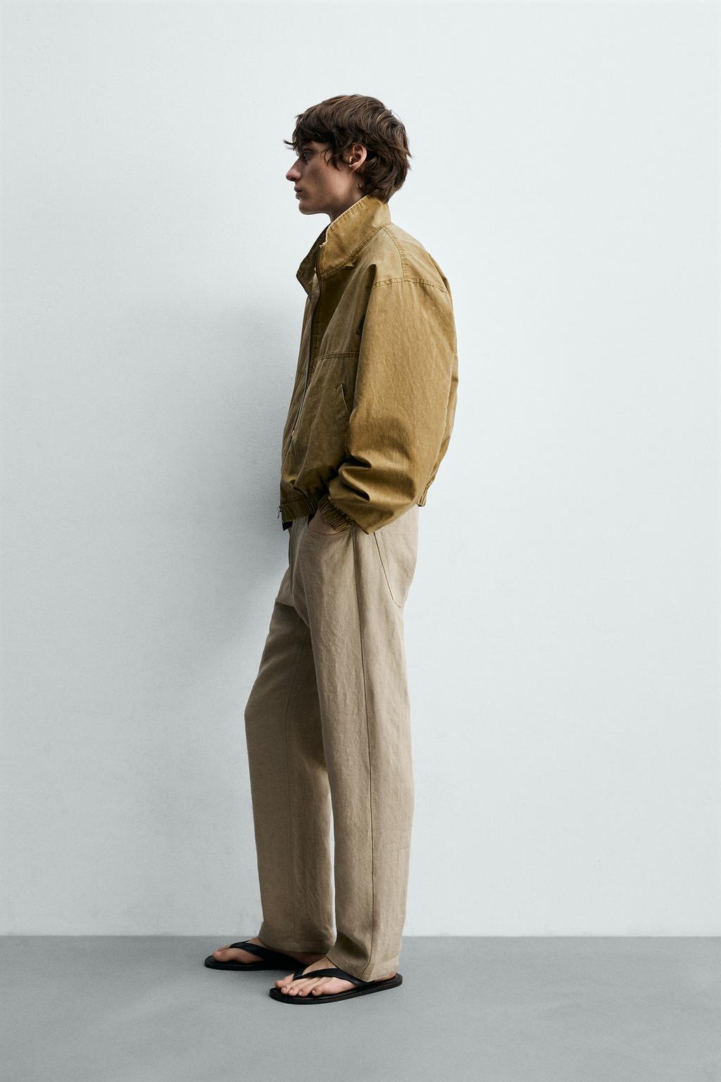 УКОРОЧЕННАЯ КУРТКА С ЭФФЕКТОМ ПОТЕРТОСТИ