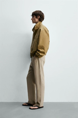 Укороченная куртка с эффектом потертости