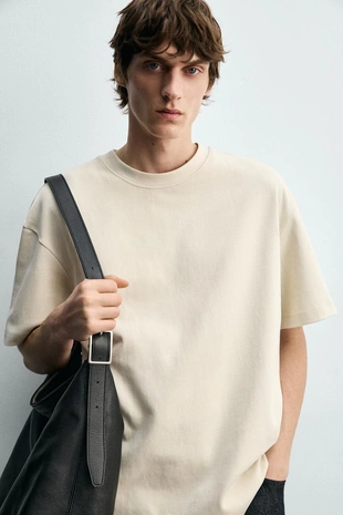 Футболка Relaxed Fit из интерлока- Заказать в России